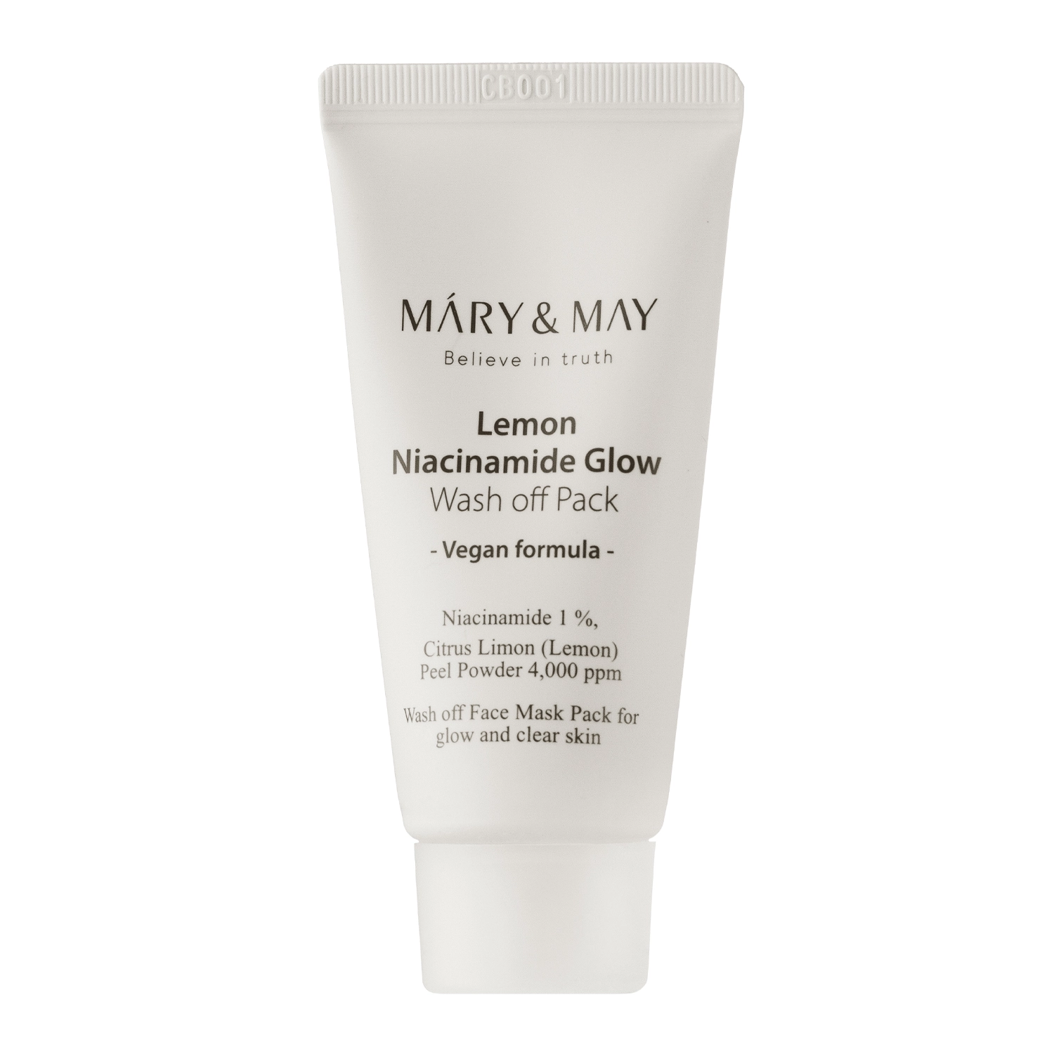 Mary&May - Lemon Niacinamide Glow Wash off Pack - Illuminating Clay Mask - 30g