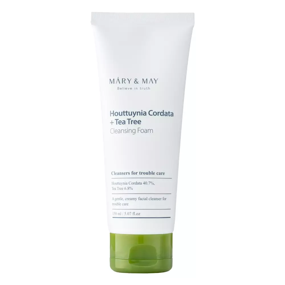 Mary&May - Houttuynia Cordata + Tea Tree Cleansing Foam - Face Wash with Houttuynia Cordata and Tea Tree - 150ml