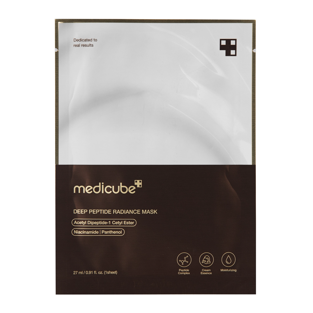 Medicube - Deep Peptide Mask - Illuminating Face Sheet Mask with Peptides - 1pcs/27ml