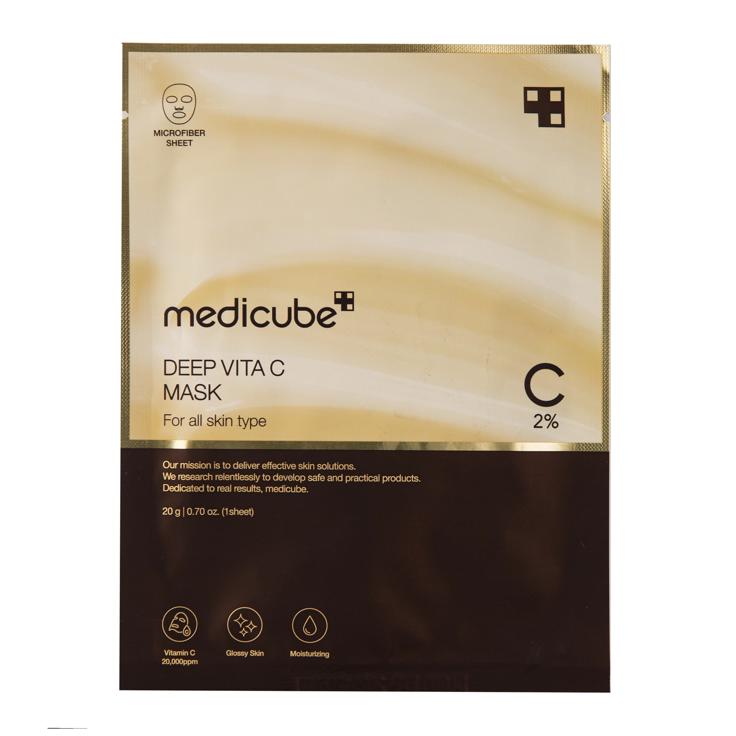 Medicube - Deep Vita C Mask - Brightening Face Mask with Vitamin C - 1pc/20g