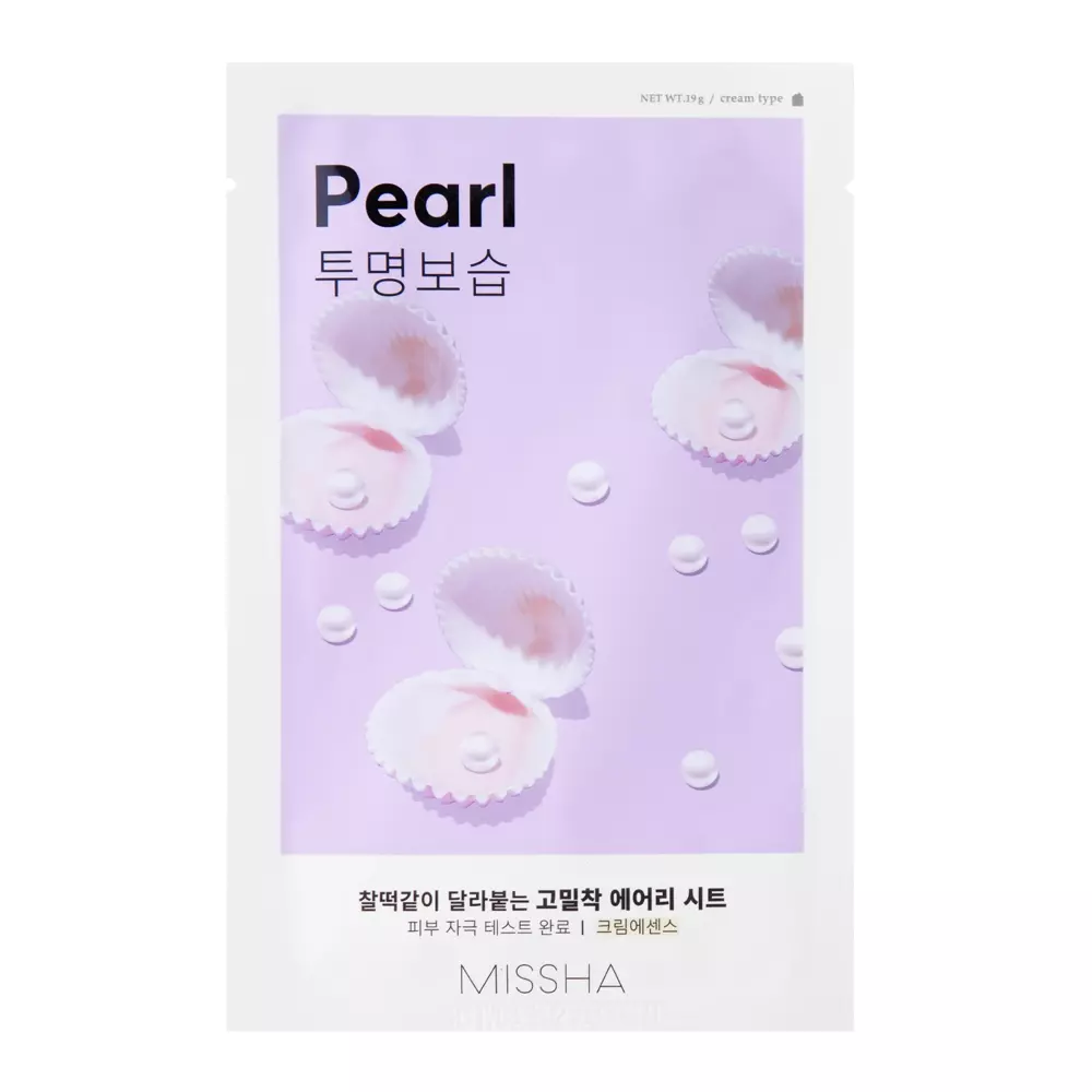 Missha - Airy Fit Sheet Mask - Pearl - Brightening Sheet Mask - 19g