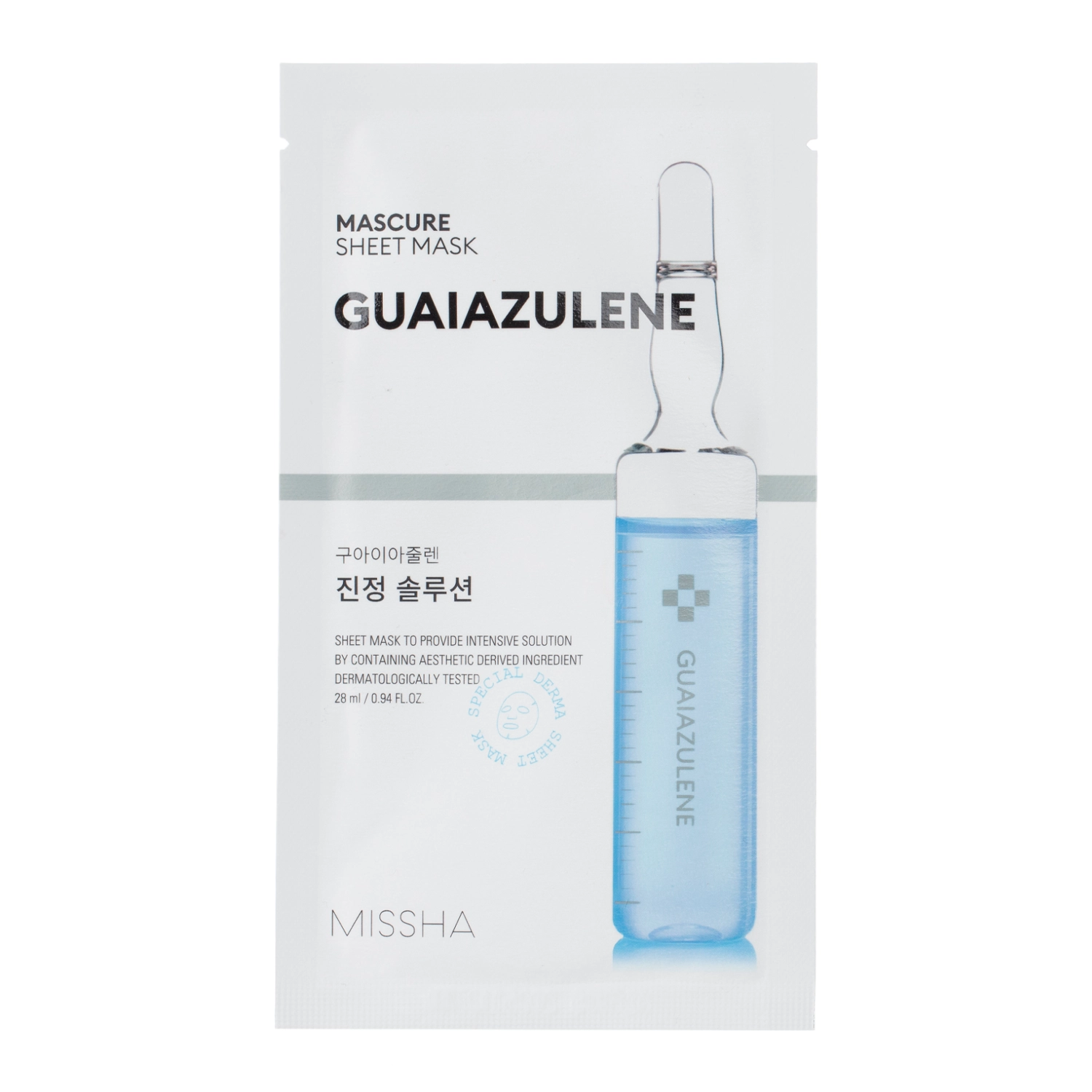 Missha - Mascure Guaiazulene Sheet Mask - Soothing Face Mask - 28ml