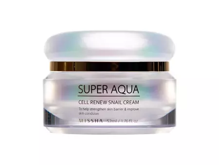Missha - Super Aqua Cell Renew Snail Cream - Regenerating Face Cream with Snail Mucus - 52ml