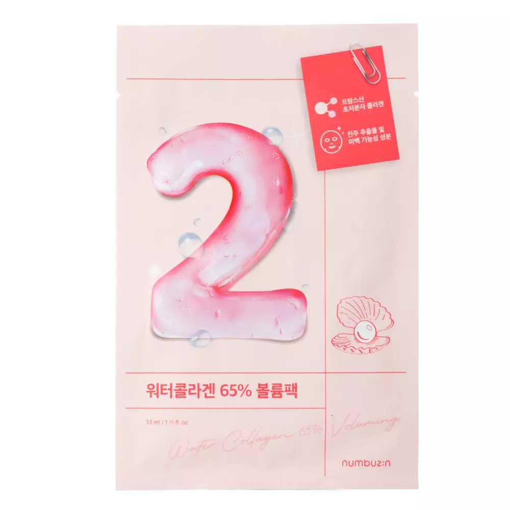 Numbuzin - No.2 - Water Collagen 65% Voluming Sheet Mask - Collagen Sheet Mask - 33g