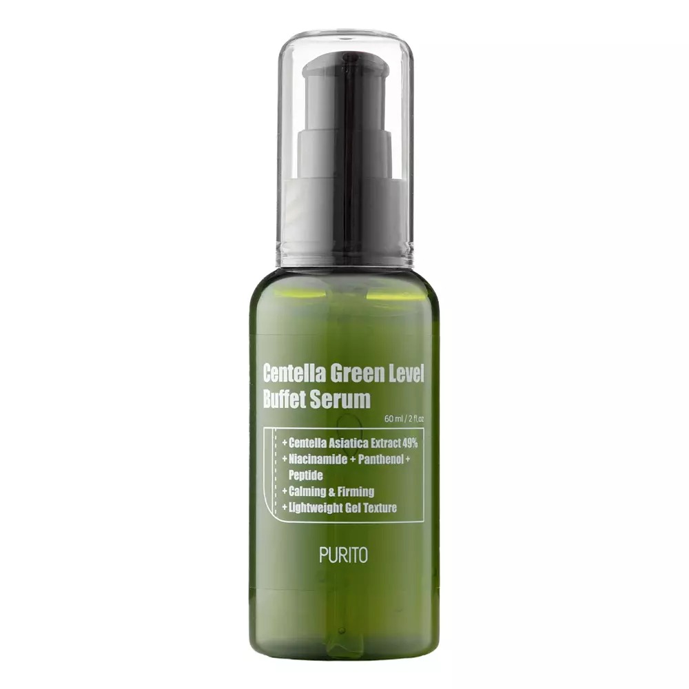 Purito - Centella Green Level Buffet Serum - Facial Serum with Peptides and Asian Centella Extract - 60ml
