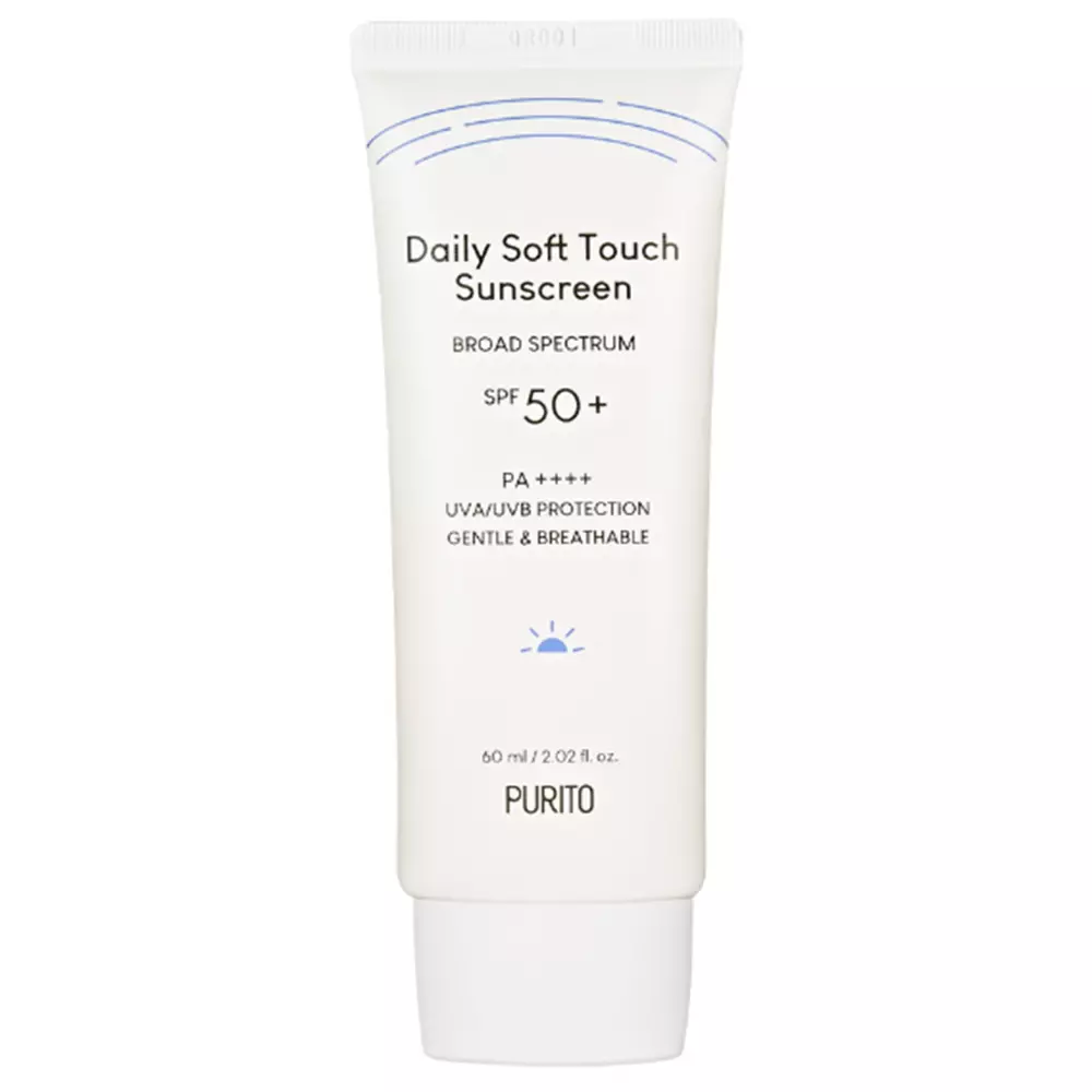 Purito - Daily Soft Touch Sunscreen SPF50+/PA++++ - Filter Cream with Ceramides - 60ml