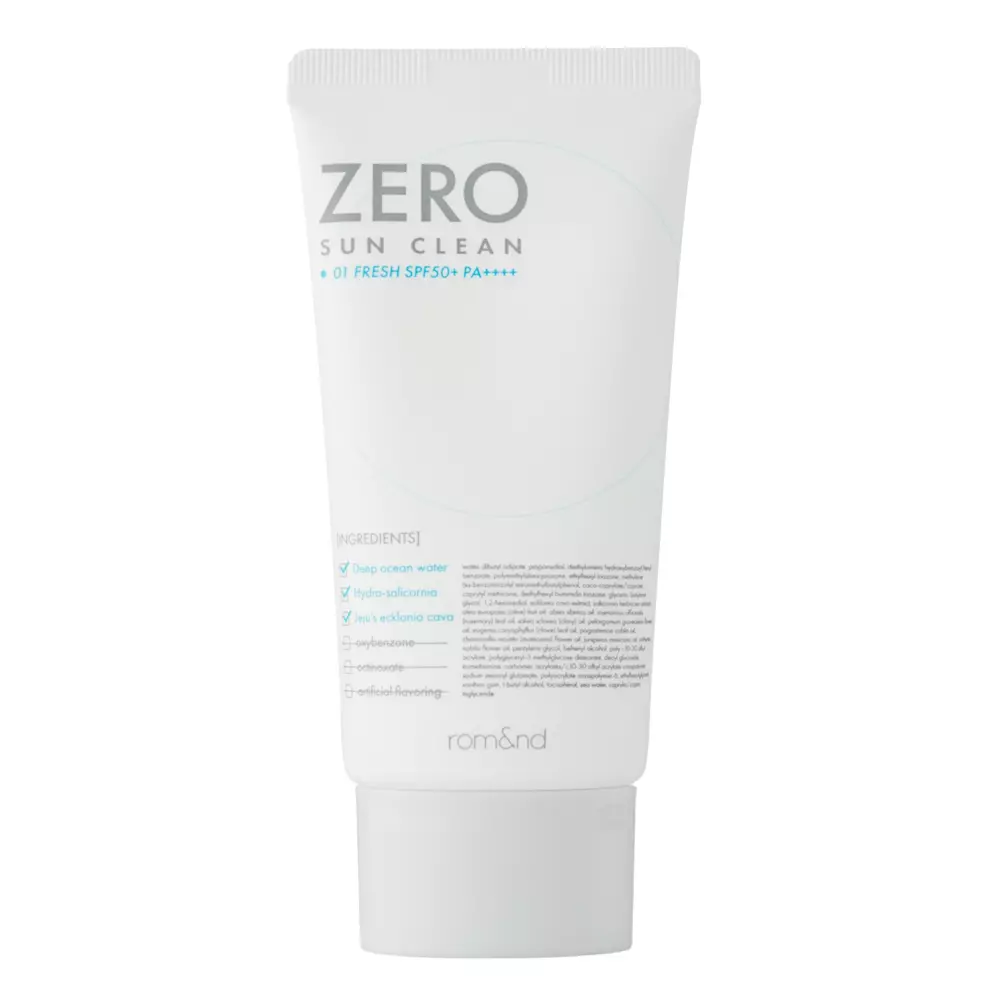 Rom&nd - Zero Sun Clean SPF50+ PA++++ - Light Filter Cream - 01 Fresh - 50ml