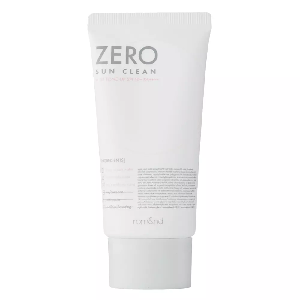 Rom&nd - Zero Sun Clean SPF50+ PA++++ - Light Toning Filter Cream - 02 Tone Up - 50ml