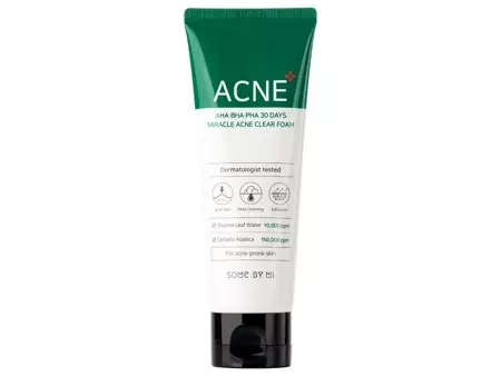 Some By Mi - AHA BHA PHA 30 Days Miracle Acne Clear Foam - Gentle Cleansing Foam with Acids - 100ml