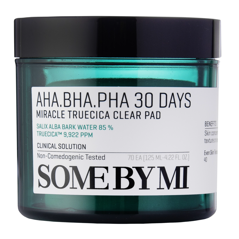 Some By Mi - AHA BHA PHA 30 Days Miracle Truecica Clear Pad - Exfoliating Pads for Problem Skin - 70pcs