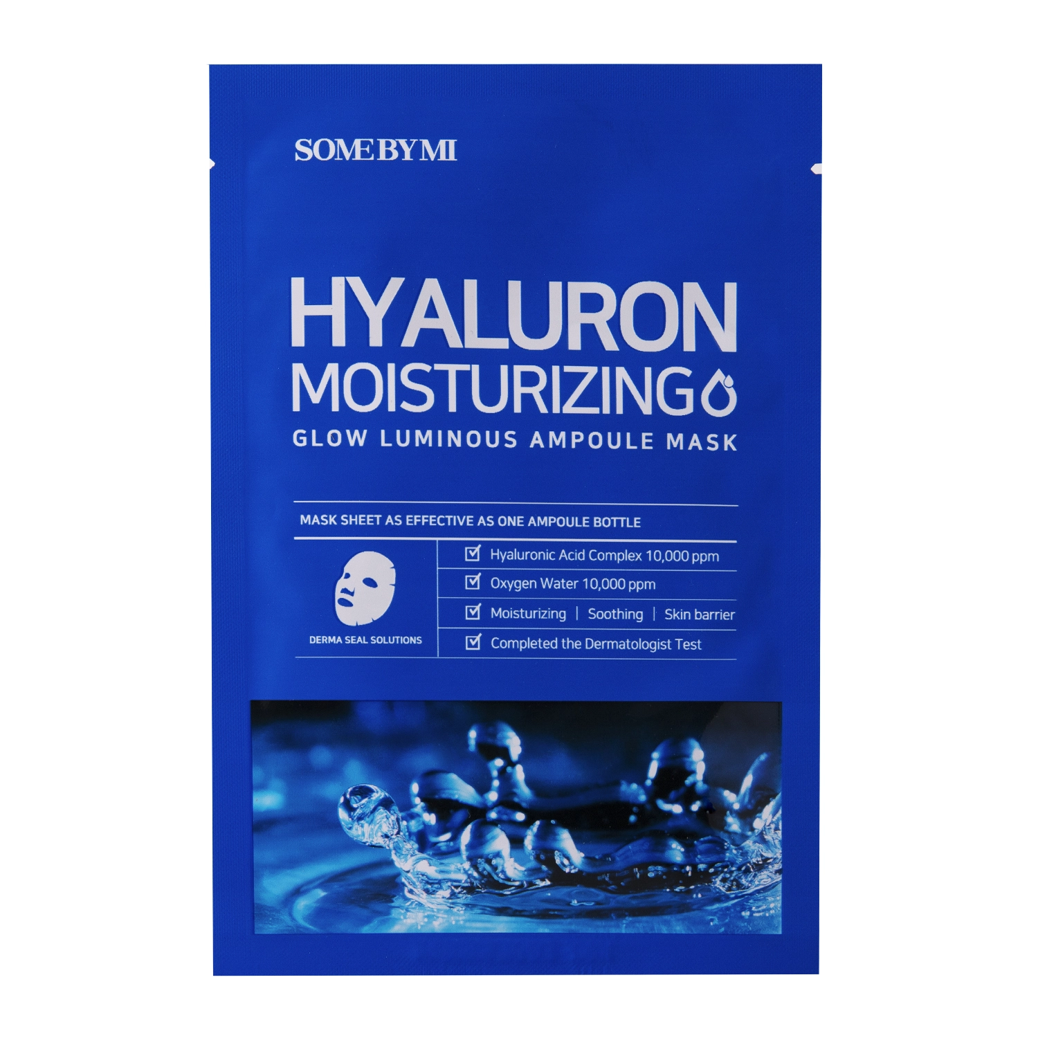 Some By Mi - Hyaluron Moisturizing - Glow Luminous Ampoule Mask - Moisturizing Sheet Mask - 25g