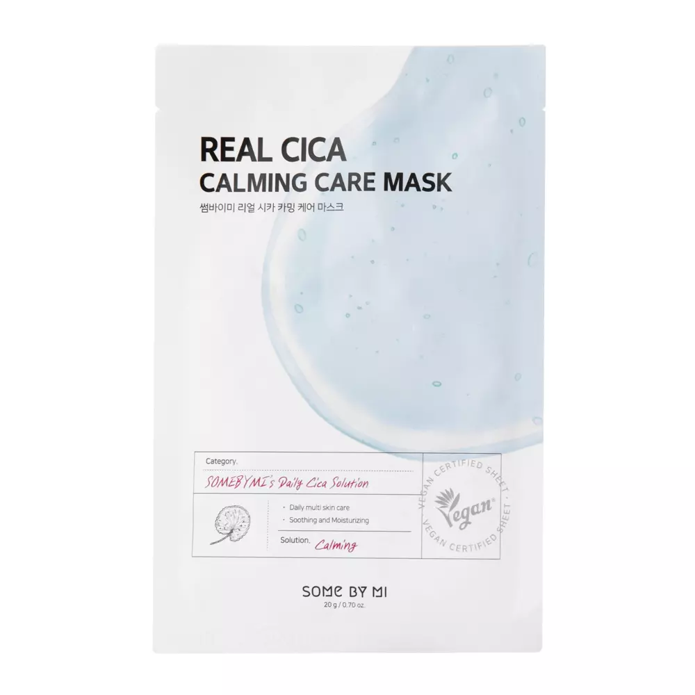 Some By Mi - Real Cica Calming Care Mask - Soothing Sheet Mask - 20g