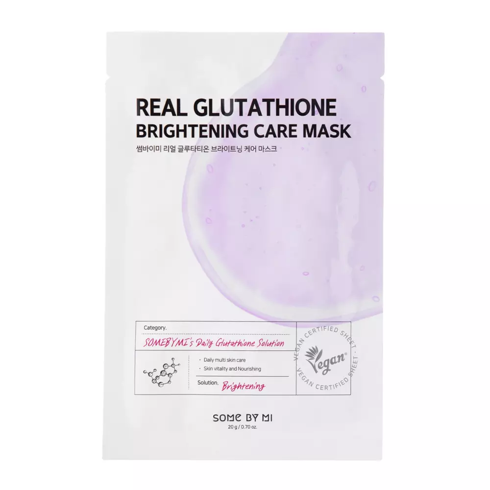 Some By Mi - Real Glutathione Brightening Care Mask - Brightening Sheet Mask - 20g