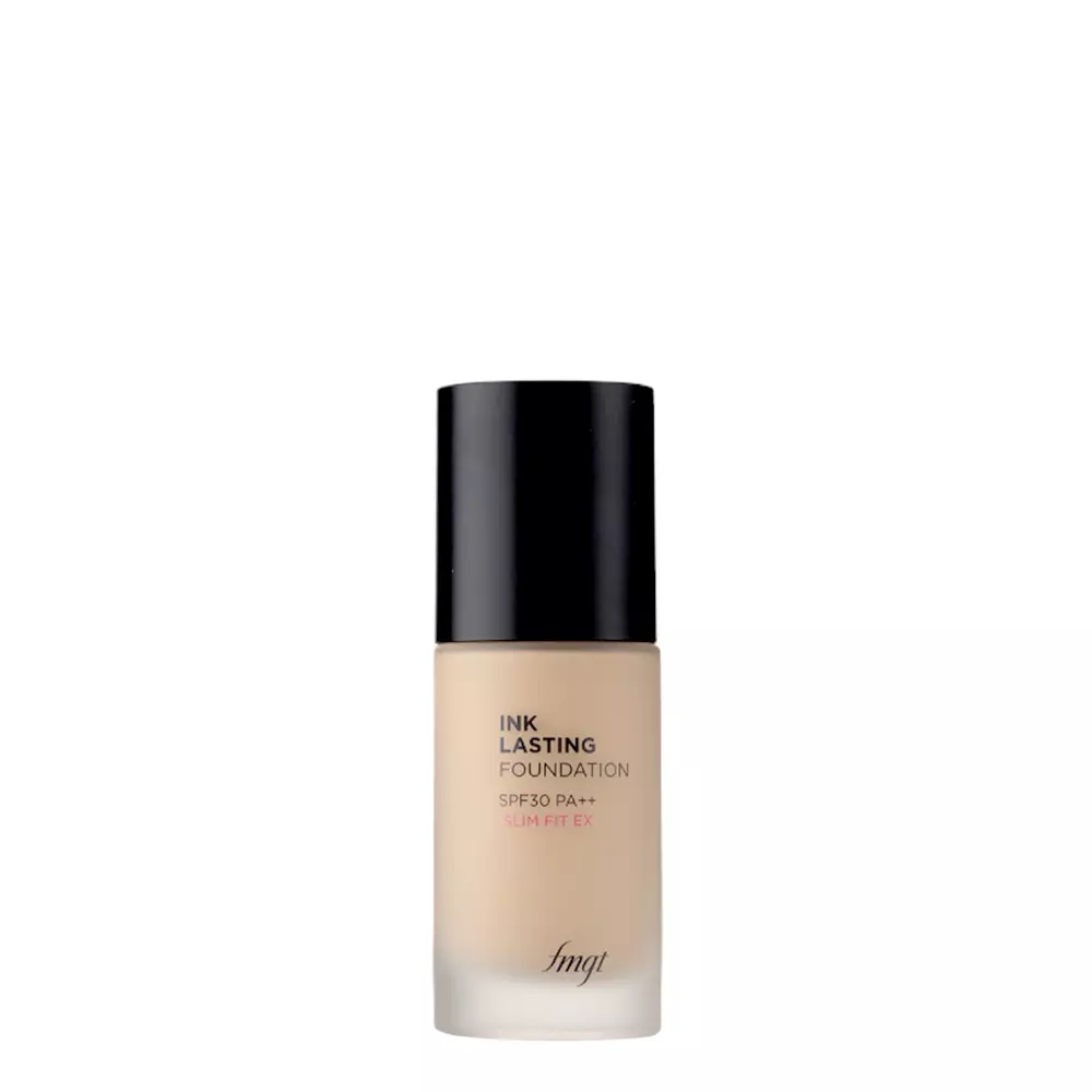 The Face Shop - Fmgt Ink Lasting Foundation Glow SPF 30 PA++ - Liquid High Coverage Foundation - N201 Apricot Beige - 30ml