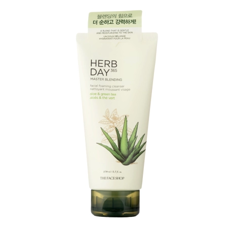 The Face Shop Herb Day 365 Master Blending Foaming Cleanser Aloe