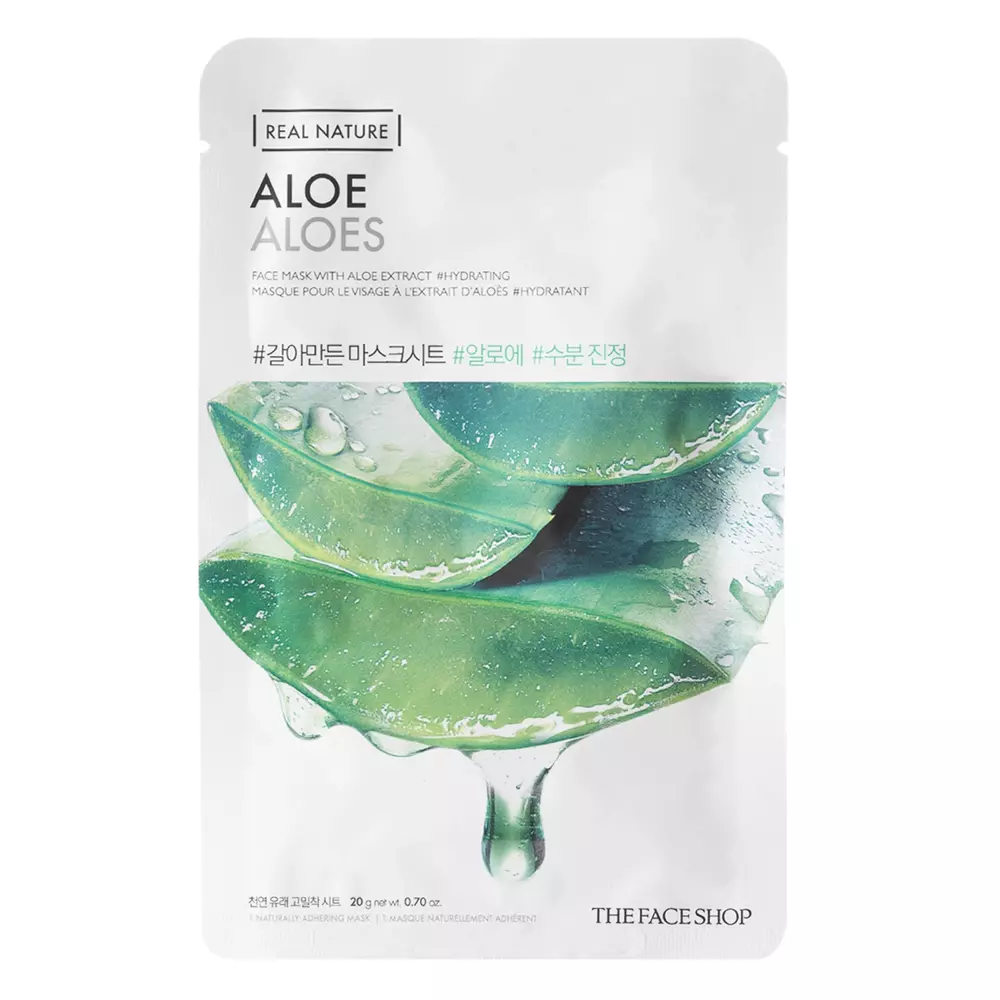 The Face Shop - Natural Mask - Aloe Vera - Sheet Mask with Aloe Vera - 20g