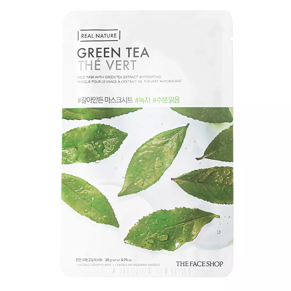 The Face Shop - Natural Mask - Green Tea - Green Tea Sheet Mask - 20g