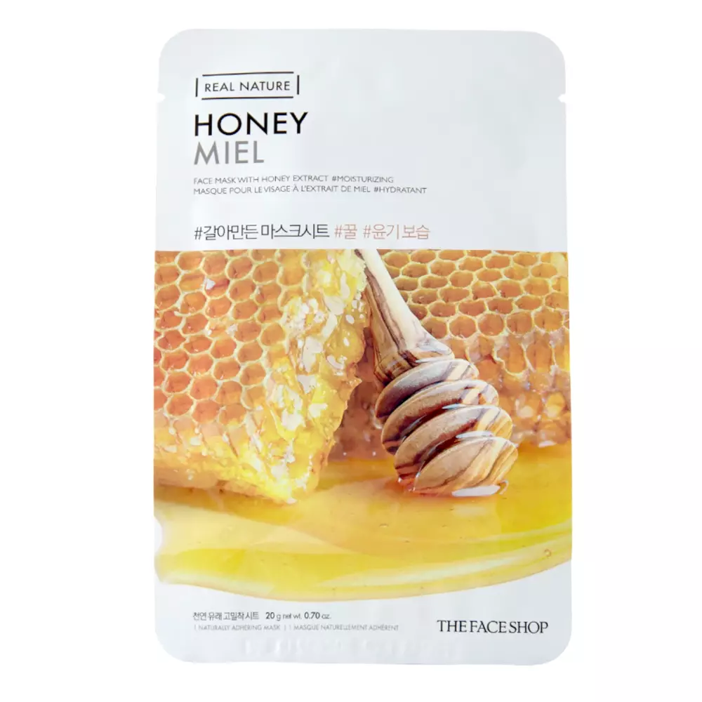 The Face Shop - Natural Mask - Honey - Illuminating and Moisturizing Sheet Mask with Honey - 20g