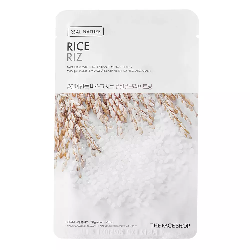 The Face Shop - Natural Mask - Rice - Sheet Mask with Rice - 20g