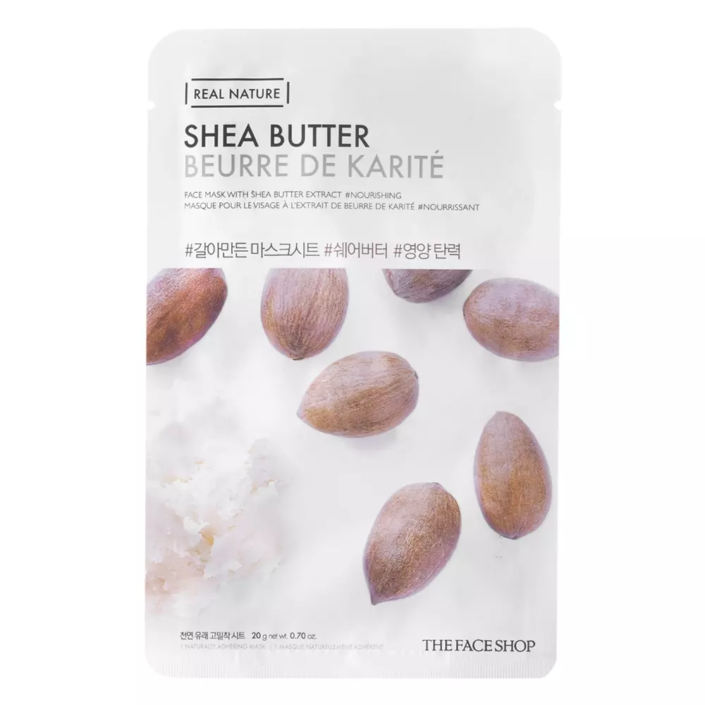 The Face Shop - Natural Mask - Shea Butter - Shea Butter Sheet Mask - 20g