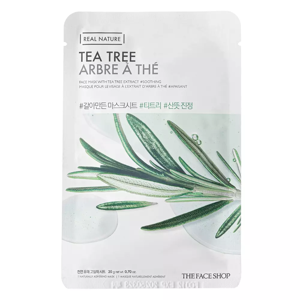 The Face Shop - Natural Mask - Tea Tree - Sheet Mask with Tea Tree Extract - 20g