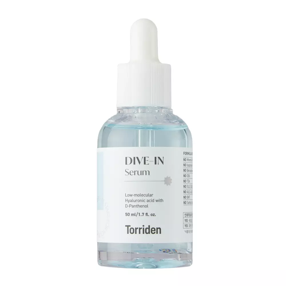 Torriden - Dive-In - Low Molecule Hyaluronic Acid Serum - Moisturizing Serum with Low Molecule Hyaluronic Acid and Ceramides - 50ml