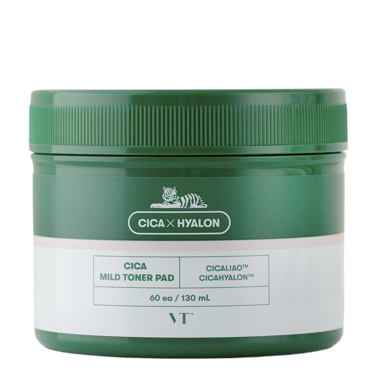 VT Cosmetics - CICA Mild Toner Pad - Exfoliating Face Pads with Centella and Salicylic Acid - 60pcs/130ml