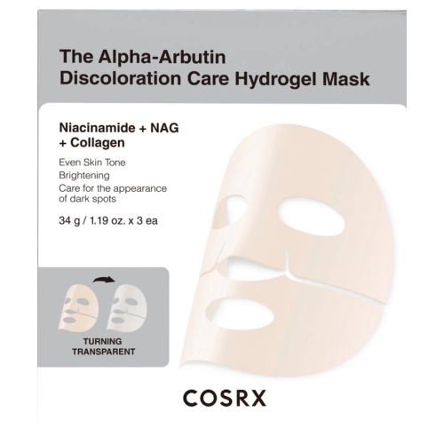 COSRX - Arbutin Discoloration Hydrogel Mask - 34gx3pcs
