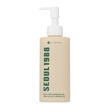 K-SECRET - SEOUL 1988 Cleansing Oil: Pine Cica 1% + Probiotics - Makeup Removing Oil - 200ml