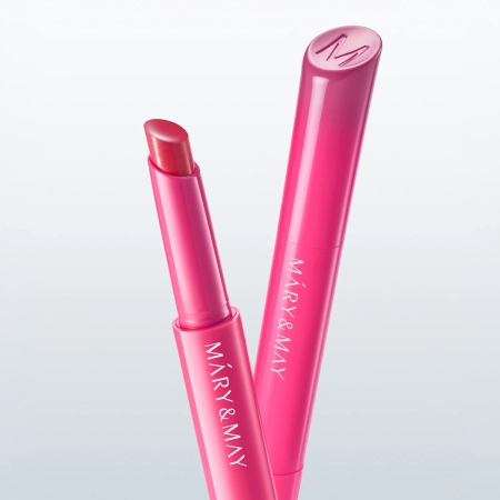 Mary&May; - Blooming Glow Lip - Tinted Lip Balm - 02 Ruby Blossom - 1.7 g