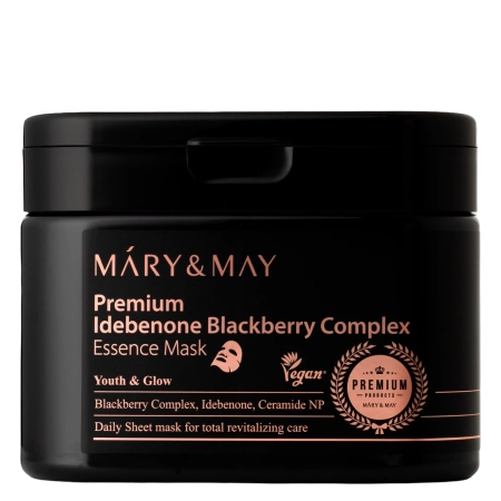Mary&May - Premium Idebenon Blackberry Complex Essence Mask - Face Mask Set - 20pcs.