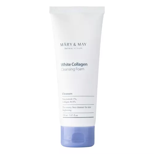 Mary&May - White Collagen Cleansing Foam - Purifying Collagen Foam - 150ml