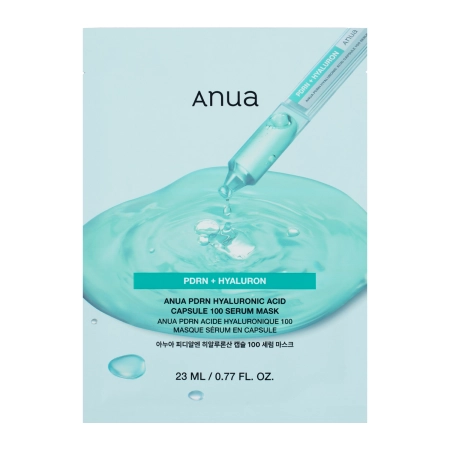 Anua - PDRN + Hyaluron 100 Serum Mask - Moisturizing and Brightens Brightening Sheet mask - 23 ml