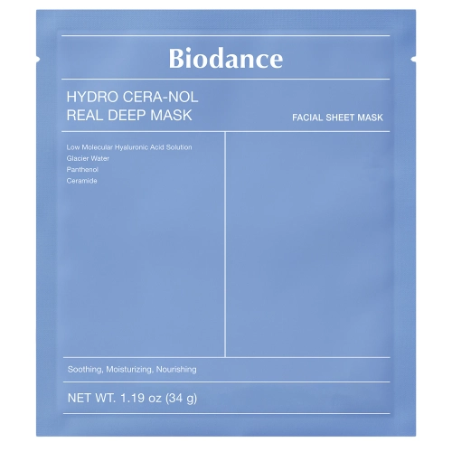 Biodance - Hydro Cera-nol Real Deep Mask - Moisturizing Collagen Face Mask - 1pc/34g