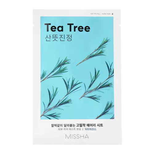 Missha - Airy Fit Sheet Mask - Tea Tree - Soothing Sheet Mask - 19g