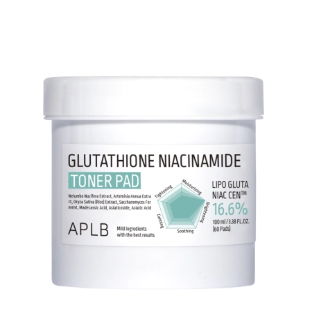 APLB - Glutathione Niacinamide Toner Pad - Brightening Face Pads - 60pcs/100ml