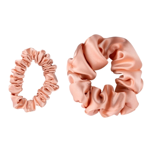 Cosibella Accessories - Silk Hair Scrunchie Set - Peachy Pink