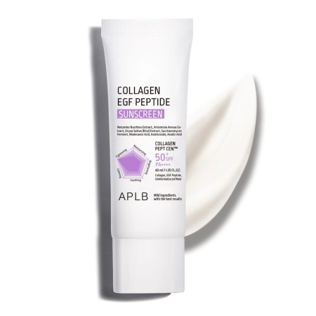 APLB - Collagen EGF Peptide Sunscreen SPF50+ PA++++ - Moisturizing Face Cream with Filter - 40ml