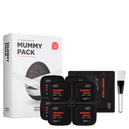 ZOMBIE BEAUTY by SKIN1004 Mummy Pack & Activator Kit - Anti-wrinkle and Lifting Face Mask Kit - 8 pcs. 2g/35ml