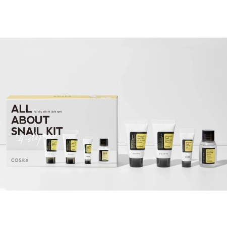 COSRX - All About Snail Kit 4-Step - Facial Care Kit with Snail Mucus - 20ml+30ml+5ml+20g