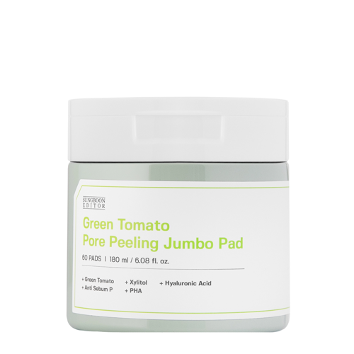 Sungboon Editor - Green Tomato Pore Peeling Jumbo Pad - Peeling Face Pads - 60pcs/180ml