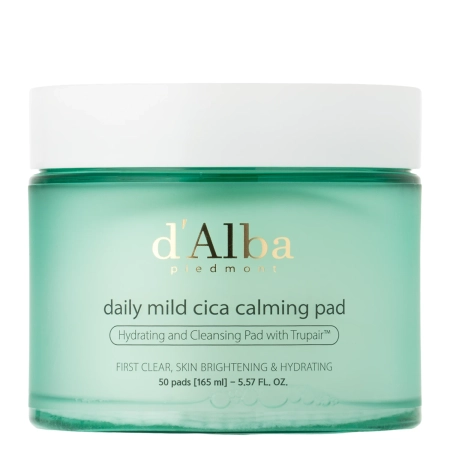 d’Alba - Daily Mild Cica Calming Pad - Soothing Face Pads with Asian Centella - 50 pcs