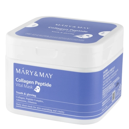Mary&May - Collagen Peptide Vital Mask - Set of Firming Facial Masks - 30pcs