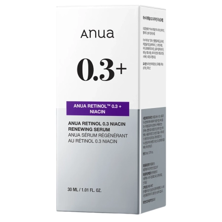 Anua - Nano Retinol 0.3% + Niacin Renewing Serum - Smoothing and Brightening Serum with Retinol - 30ml