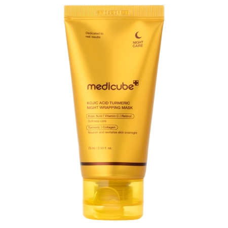 Medicube - Kojic Acid Turmeric Night Wrapping Mask - All Night Smoothing Mask with Kojic Acid - 75ml