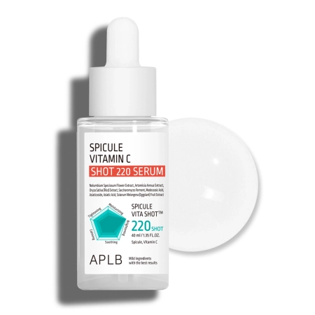 APLB - Spicule Vitamin C Shot 220 Serum - Microneedle Serum with Vitamin C - 40ml