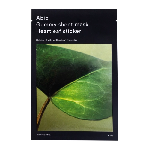 Abib - Gummy Sheet Mask Heartleaf Sticker - Moisturizing Sheet Mask - 27ml