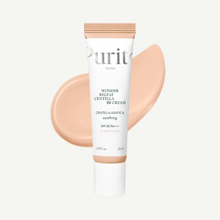 Purito Seoul - Wonder Releaf Centella BB Cream SPF30 PA+++ #15 Rose Ivory - BB Cream with Centella asiatica - 30ml