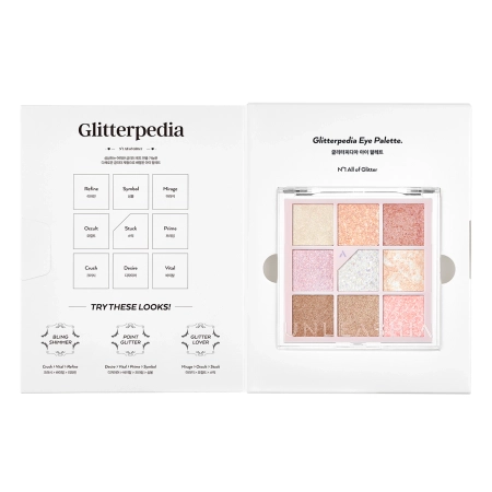 Unleashia - Glitterpedia Eye Palette - Vegan Eye Shadow Palette - 1 All of Glitter - 6.6g