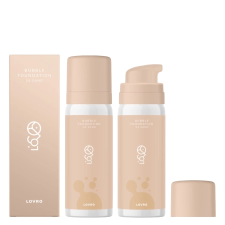 LOVRO - Bubble Foundation - Foundation with an Aerated Brightens Formula - 03 Sand - 50ml